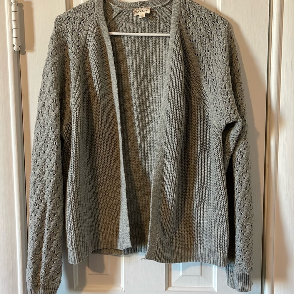 Hem and thread cardigan